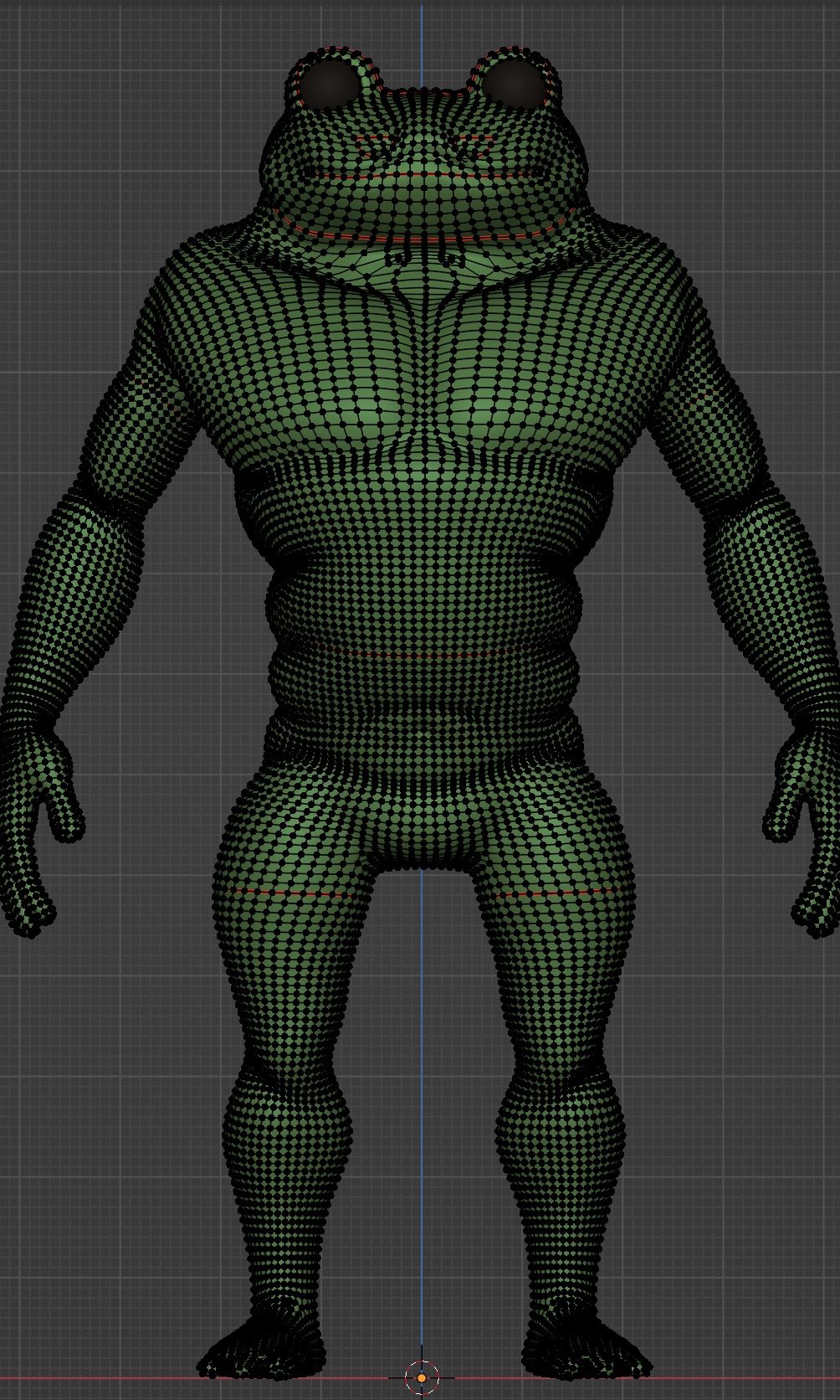 frog-man summer and normal versions 3D Model Collection_15