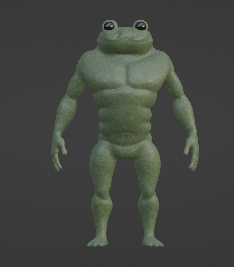 frog-man summer and normal versions 3D Model Collection_7