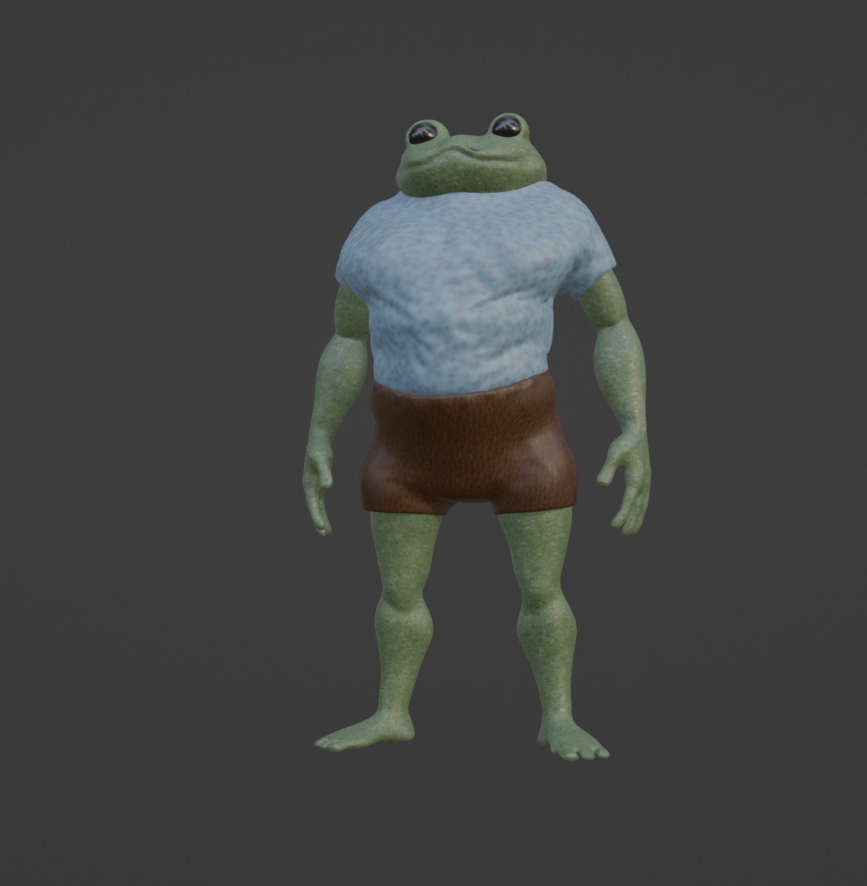 frog-man summer and normal versions 3D Model Collection_21