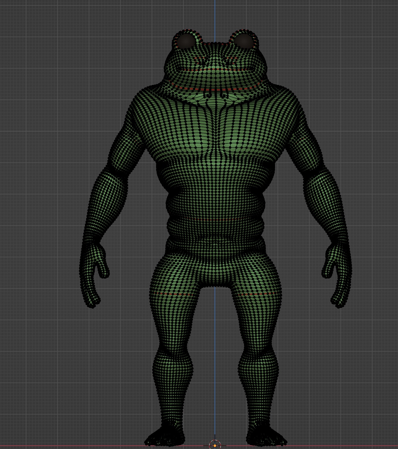 frog-man summer and normal versions 3D Model Collection_11