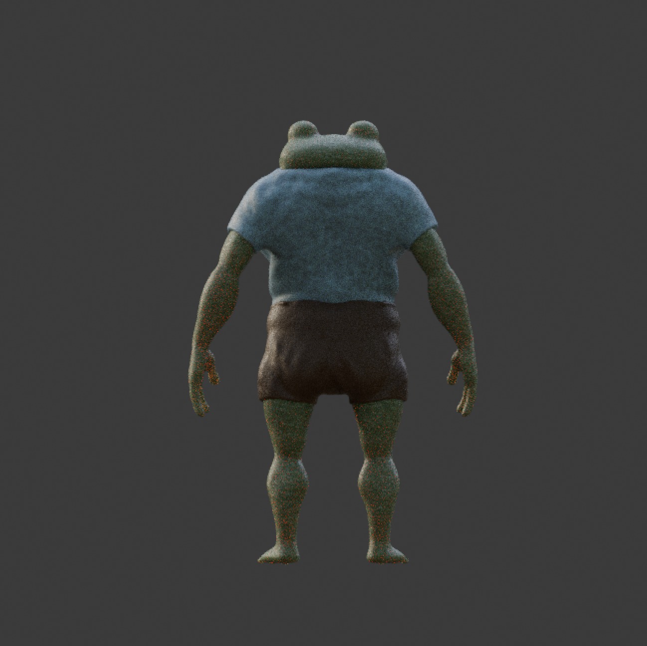 frog-man summer and normal versions 3D Model Collection_18