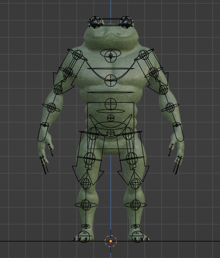 frog-man summer and normal versions 3D Model Collection_8