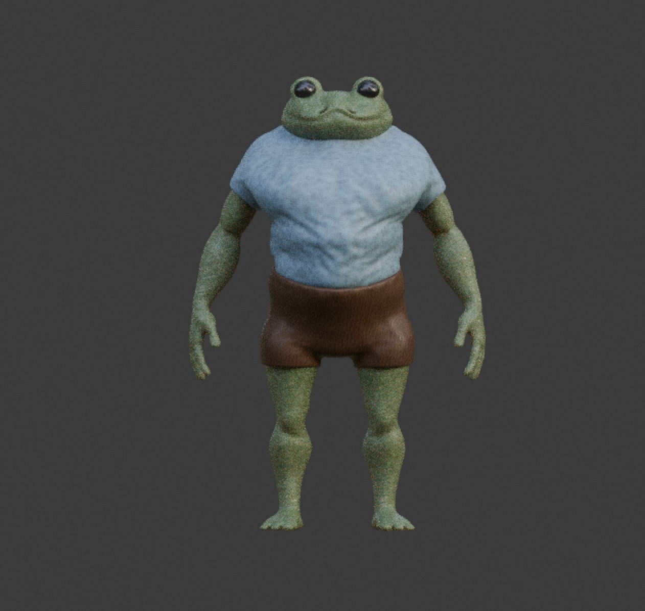 frog-man summer and normal versions 3D Model Collection_16