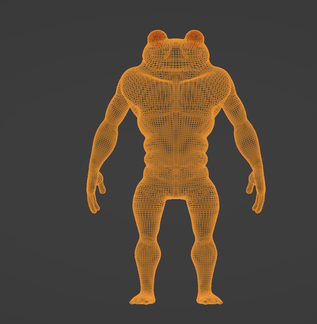 frog-man summer and normal versions 3D Model Collection_9