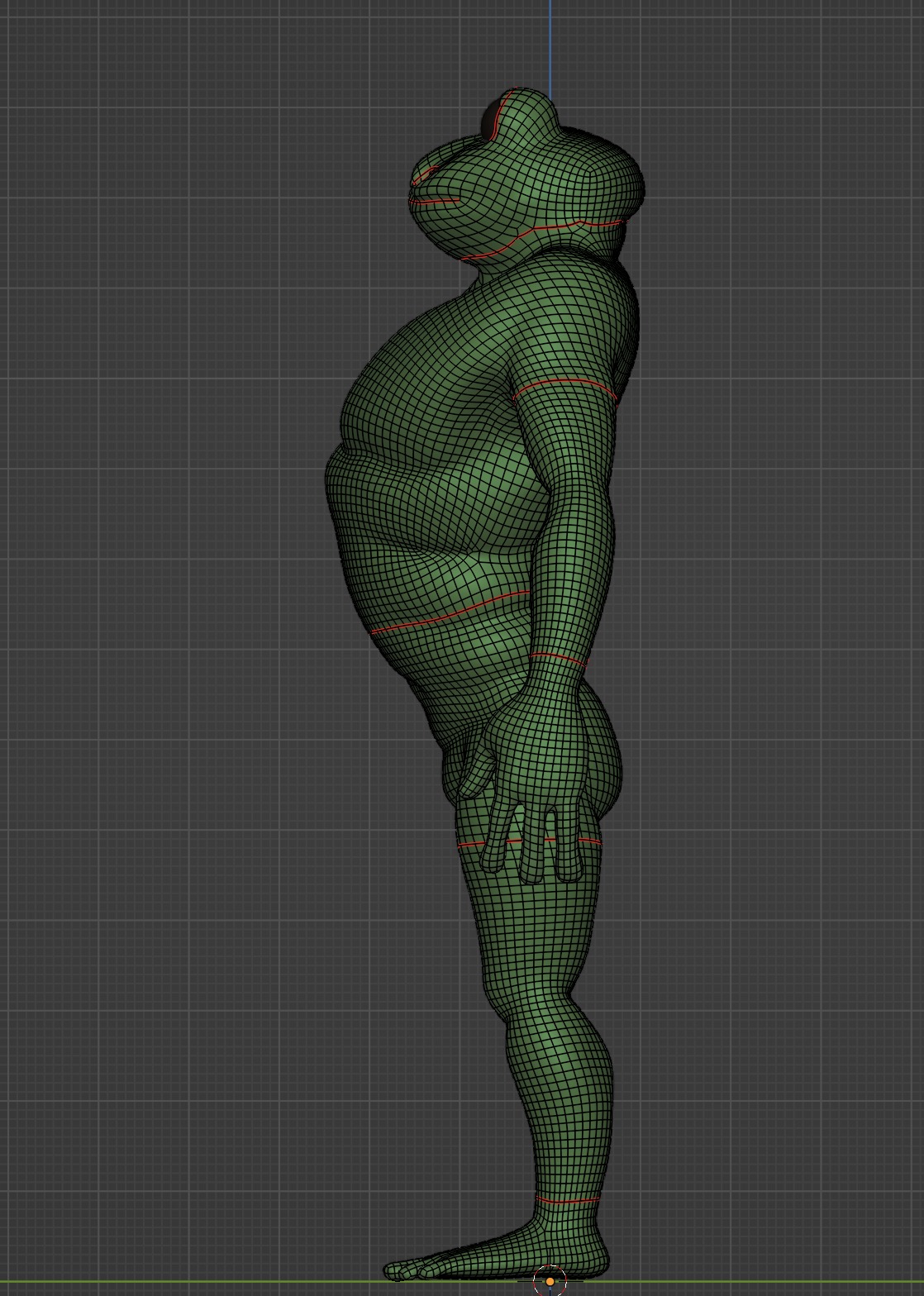 frog-man summer and normal versions 3D Model Collection_12