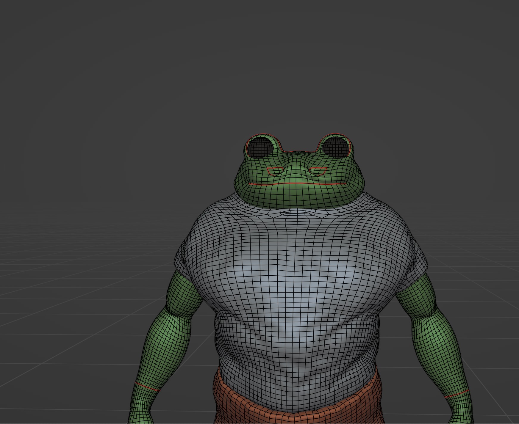 frog-man summer and normal versions 3D Model Collection_23