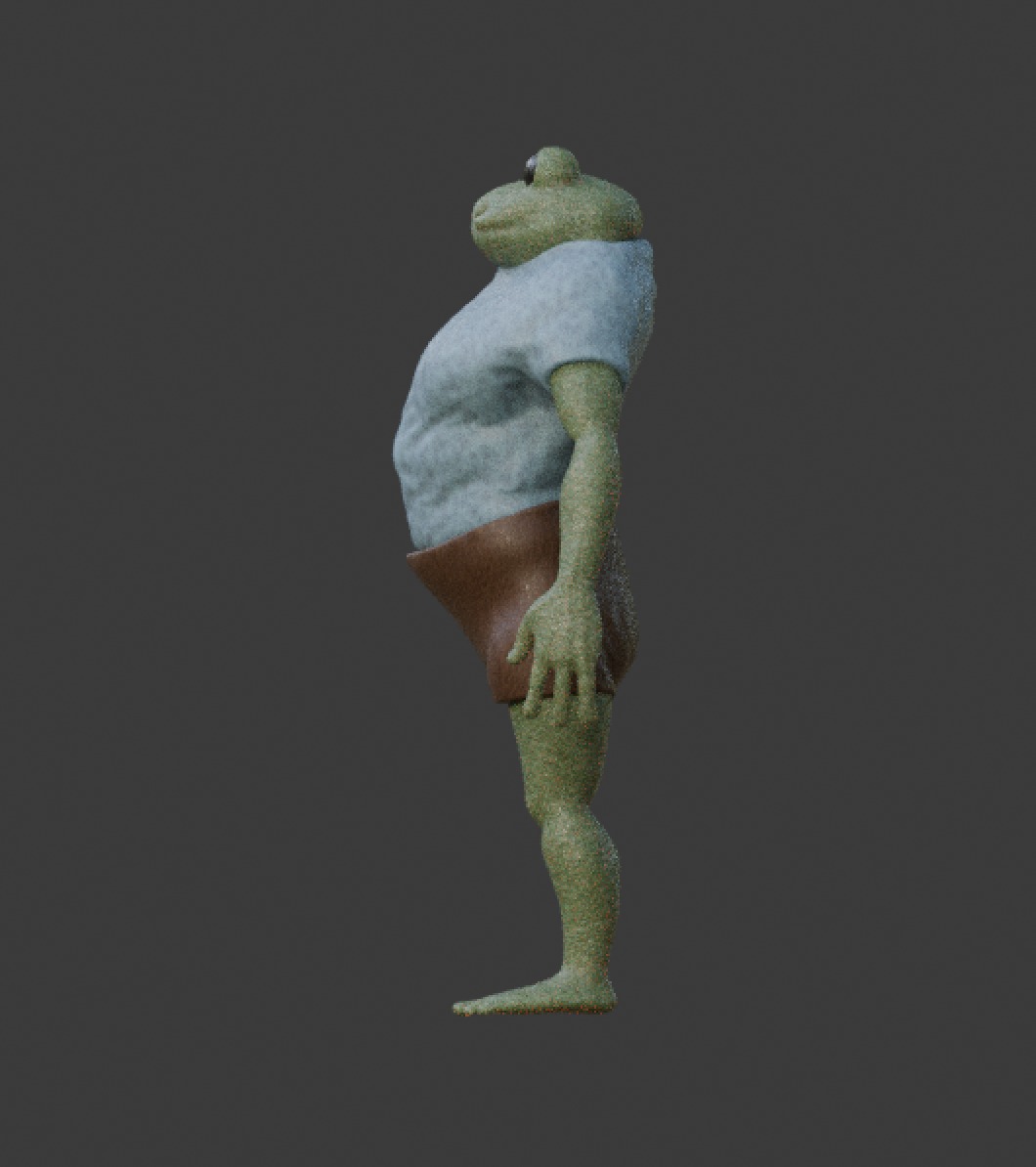 frog-man summer and normal versions 3D Model Collection_17