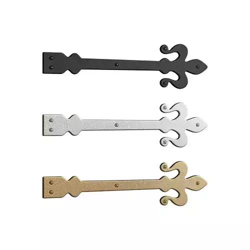 Wrought Iron Dummy Door Hinge Fleur De Lis 16 Hinges