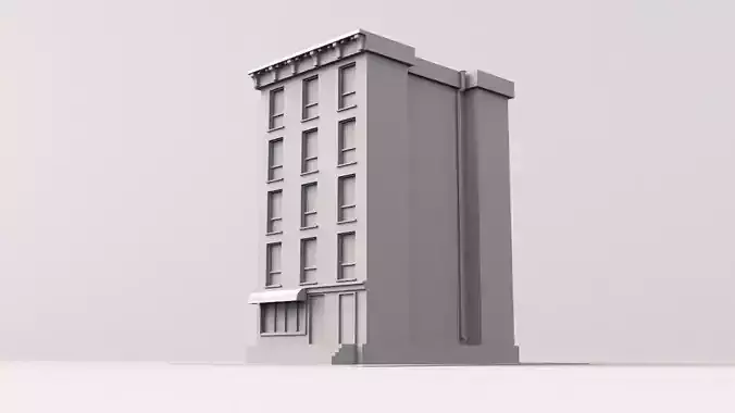 City building Low-poly 3D model
