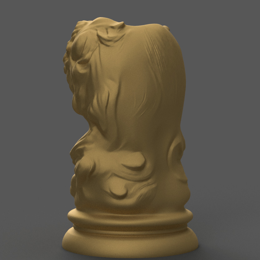 Elegant Woman Head Planter 3D STL File for Decoration 3D print model_3
