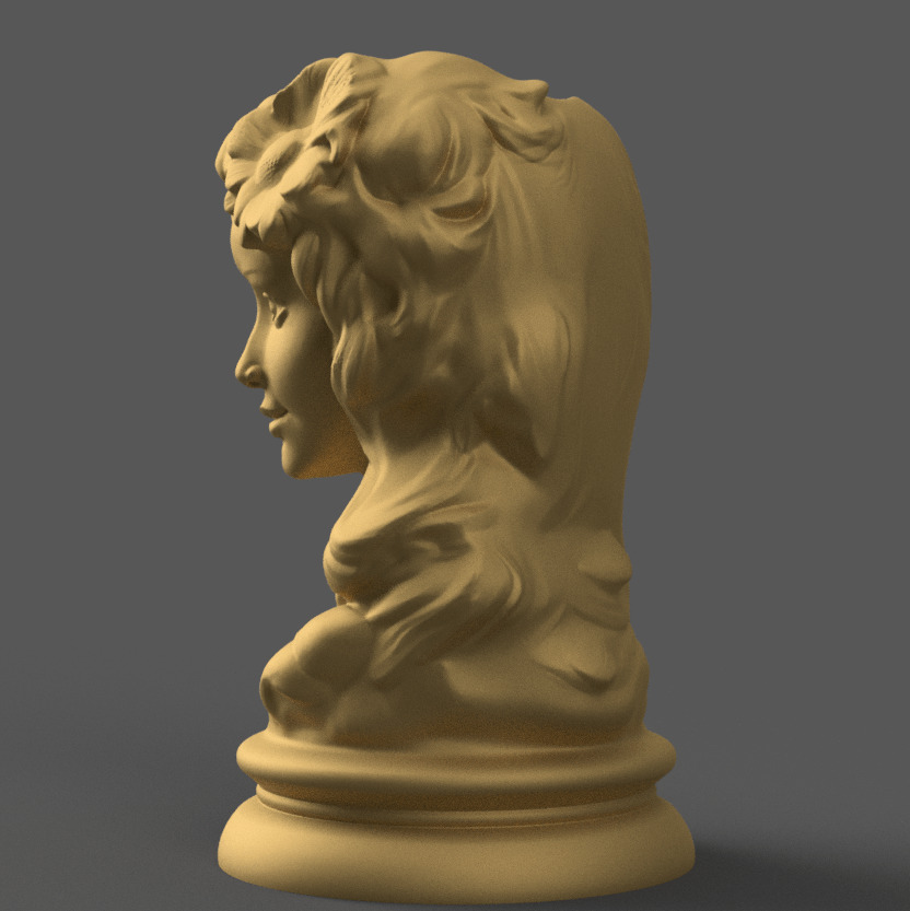 Elegant Woman Head Planter 3D STL File for Decoration 3D print model_2