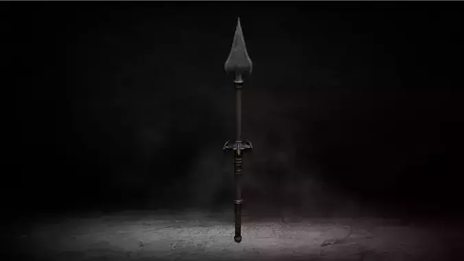 Medieval Ancient Spear High-poly 3D Model