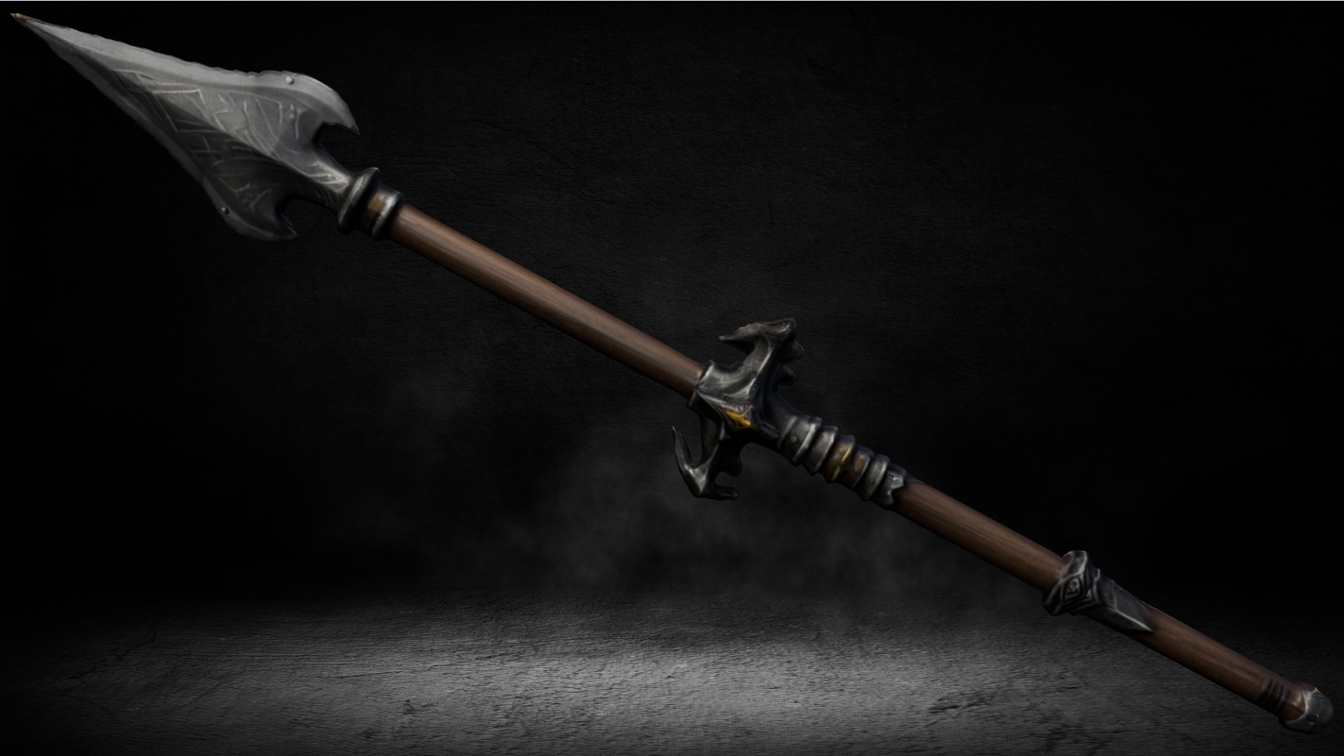 Medieval Ancient Spear Low-poly 3D Model Low-poly 3D model_4