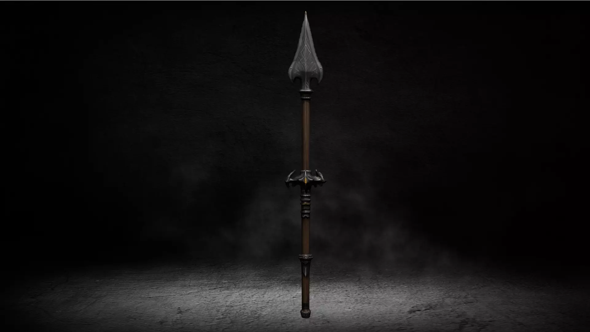 Medieval Ancient Spear Low-poly 3D Model Low-poly 3D model_0
