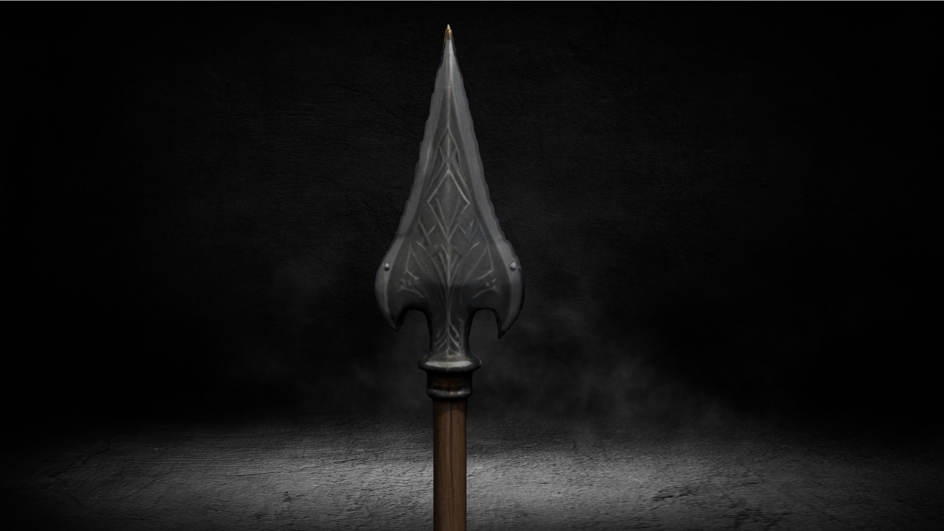 Medieval Ancient Spear Low-poly 3D Model Low-poly 3D model_2