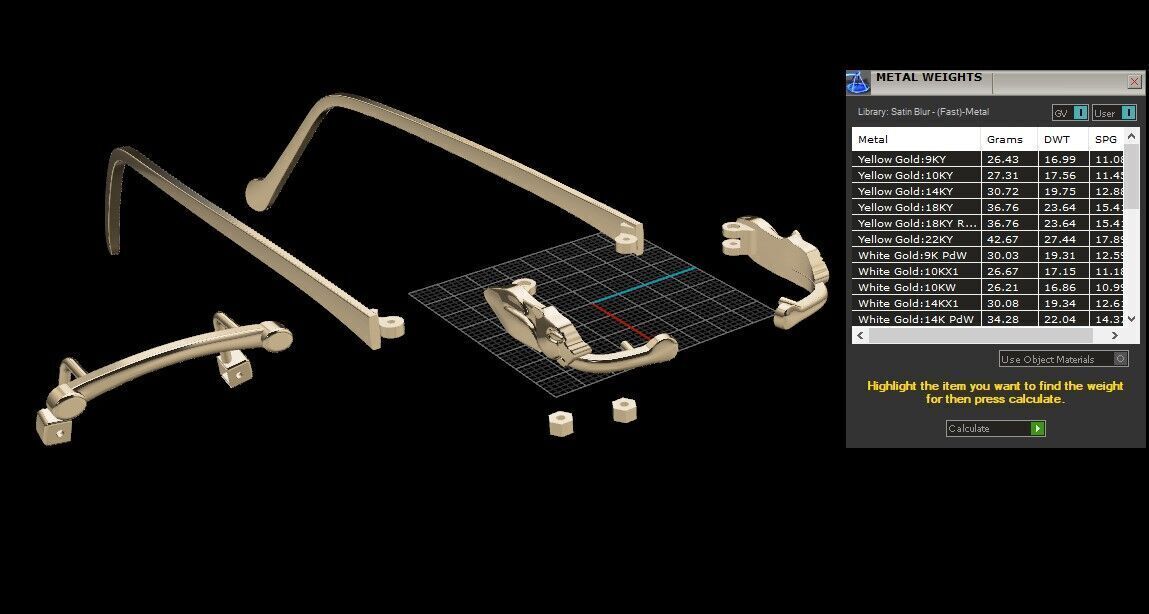 Panthere Gold Sunglasses 3D print model_7