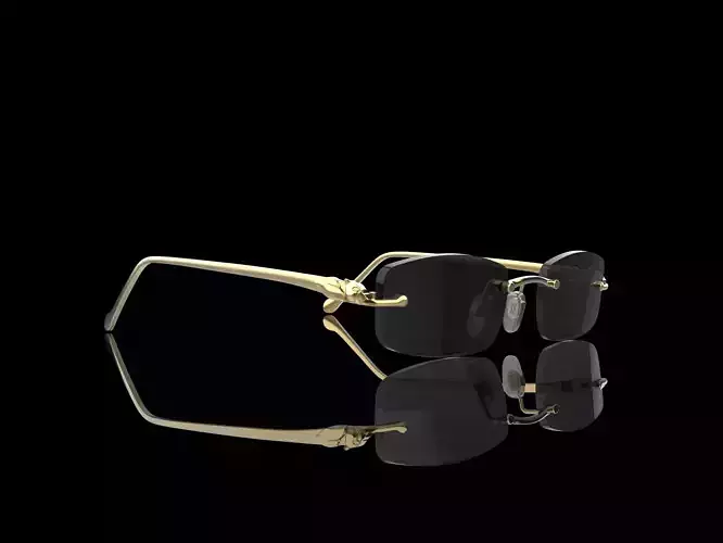 Panthere Gold Sunglasses 3D print model