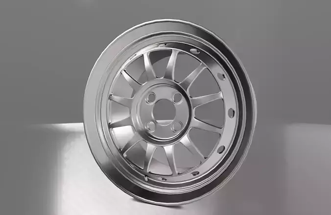 WedsSport Japan Racing Wheel Low-poly 3D model