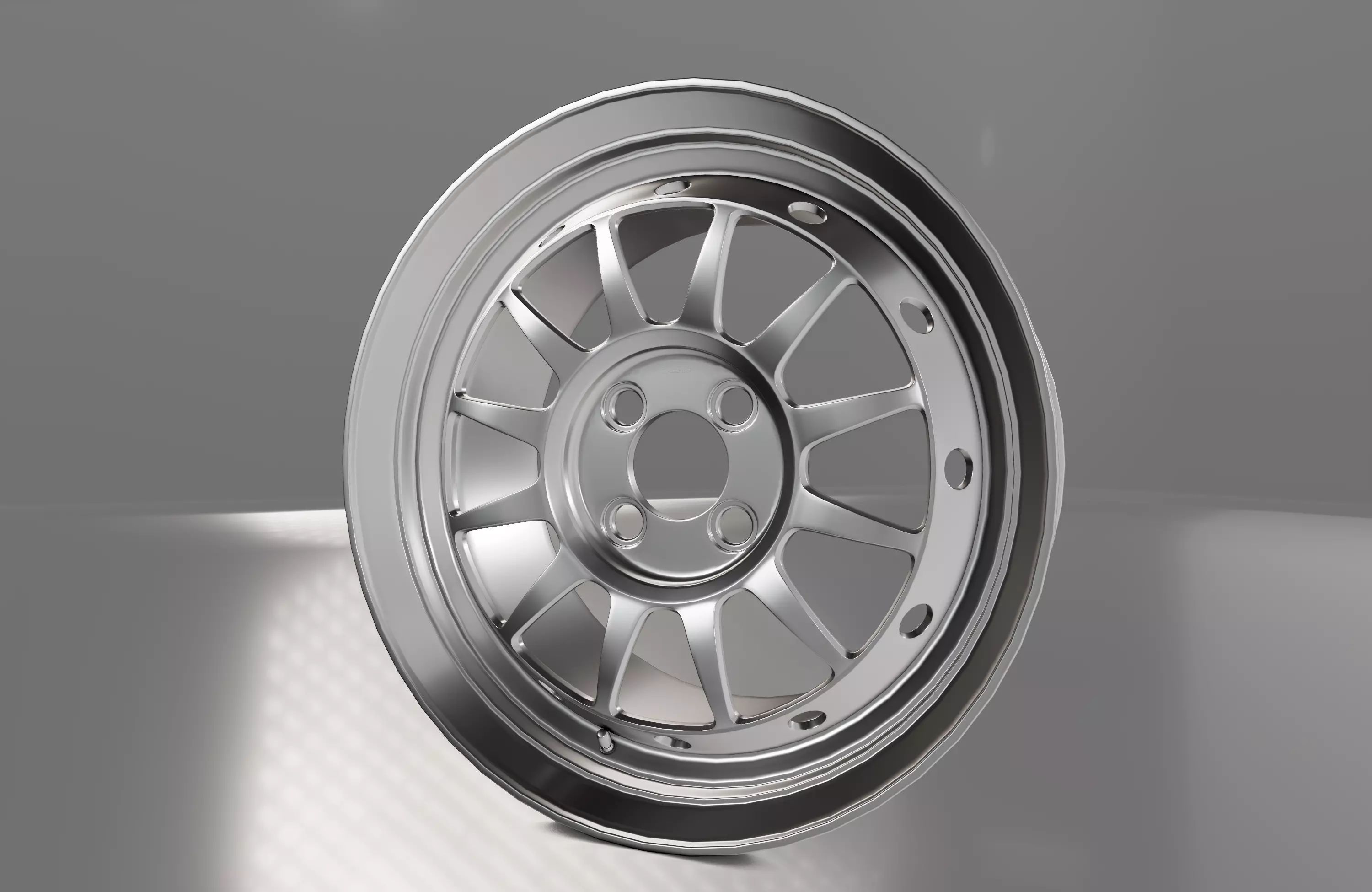 WedsSport Japan Racing Wheel Low-poly 3D model_0