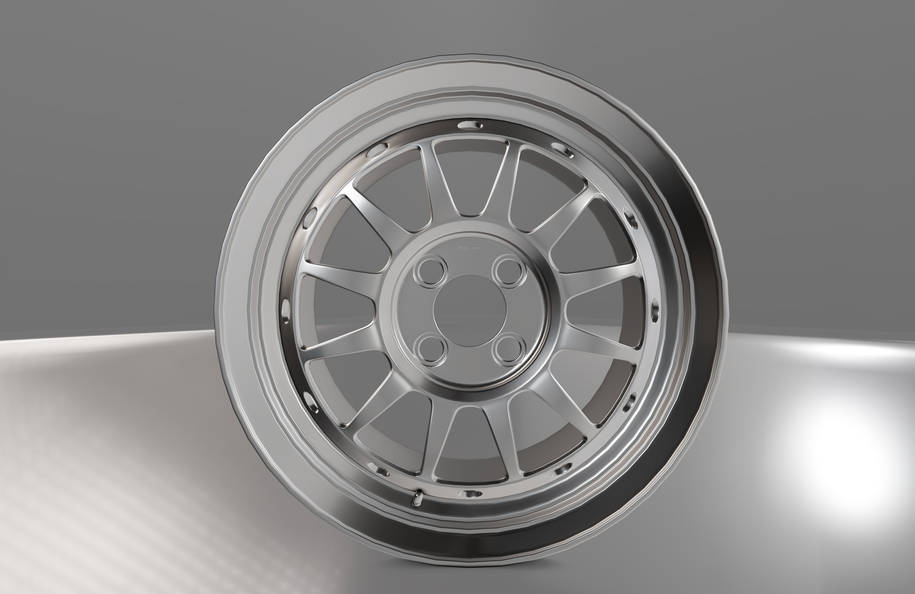 WedsSport Japan Racing Wheel Low-poly 3D model_1