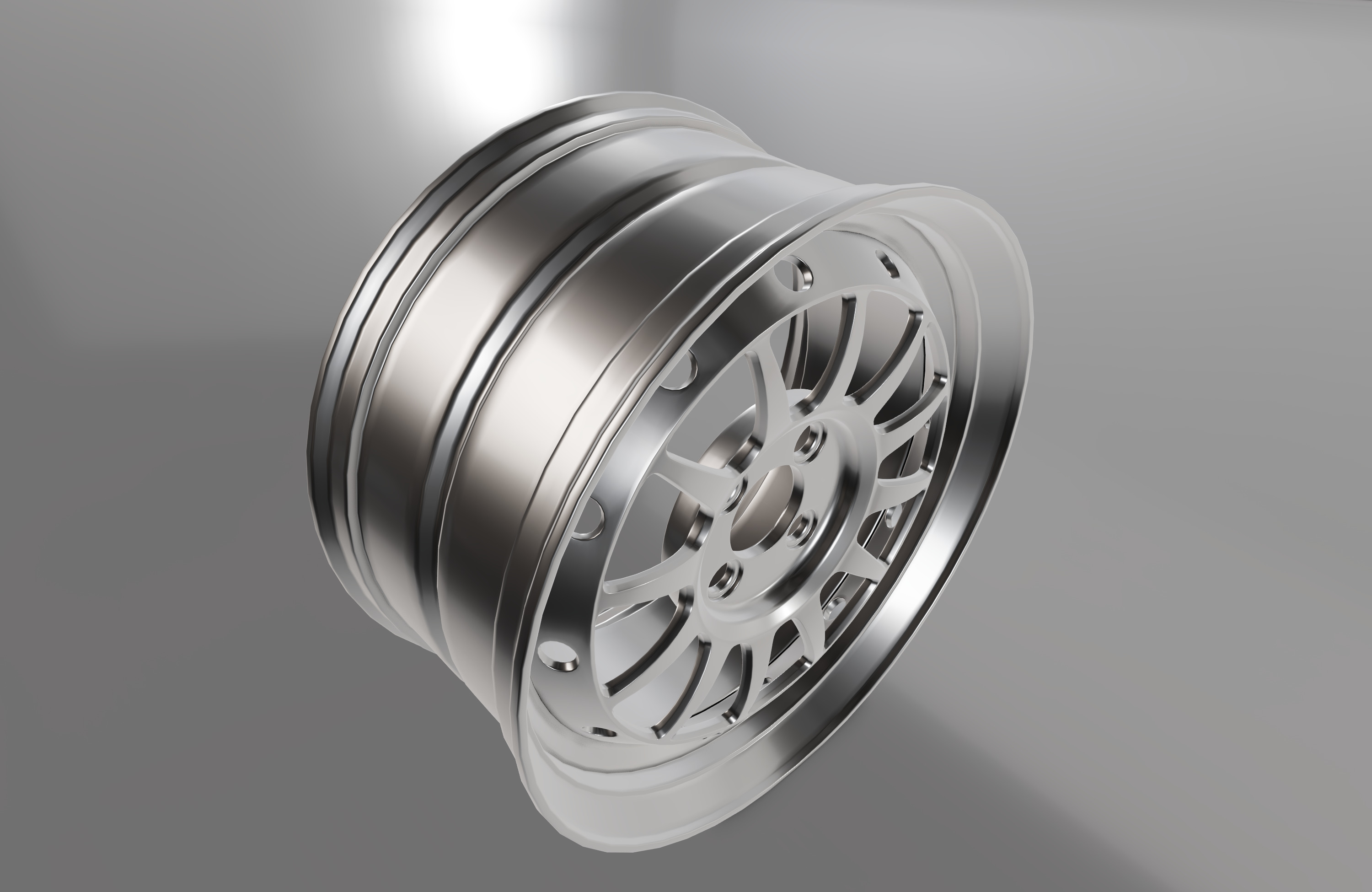 WedsSport Japan Racing Wheel Low-poly 3D model_4