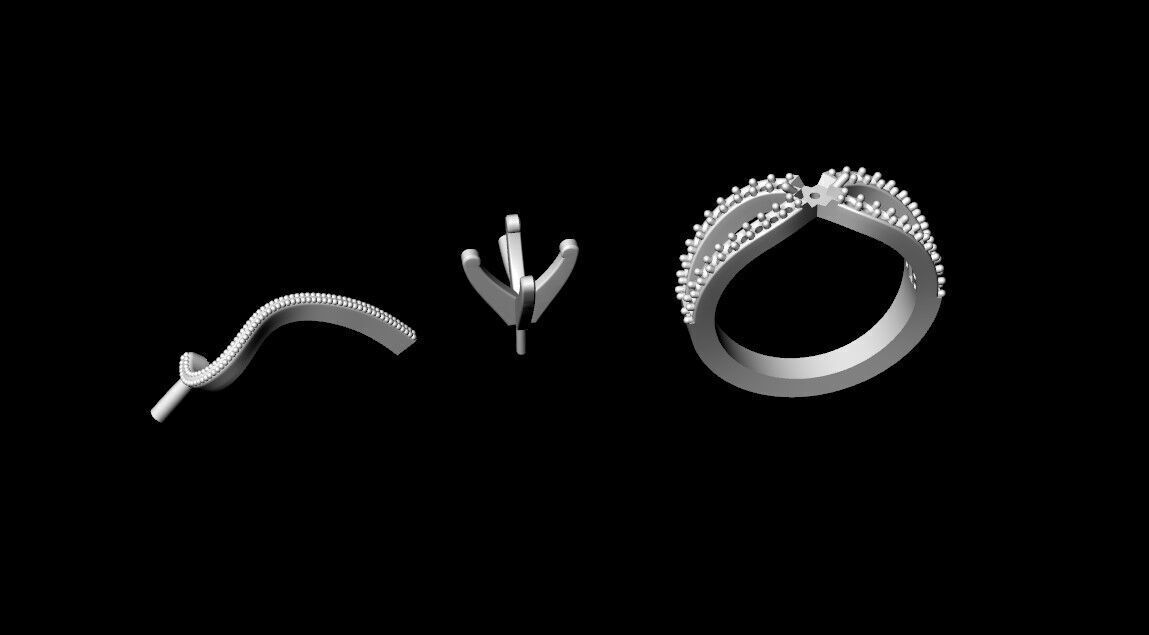 Milgrain Twisted Solitaire 3D print model_5