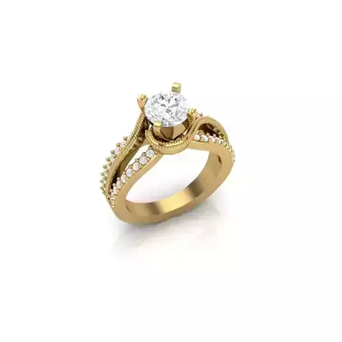 Milgrain Twisted Solitaire
