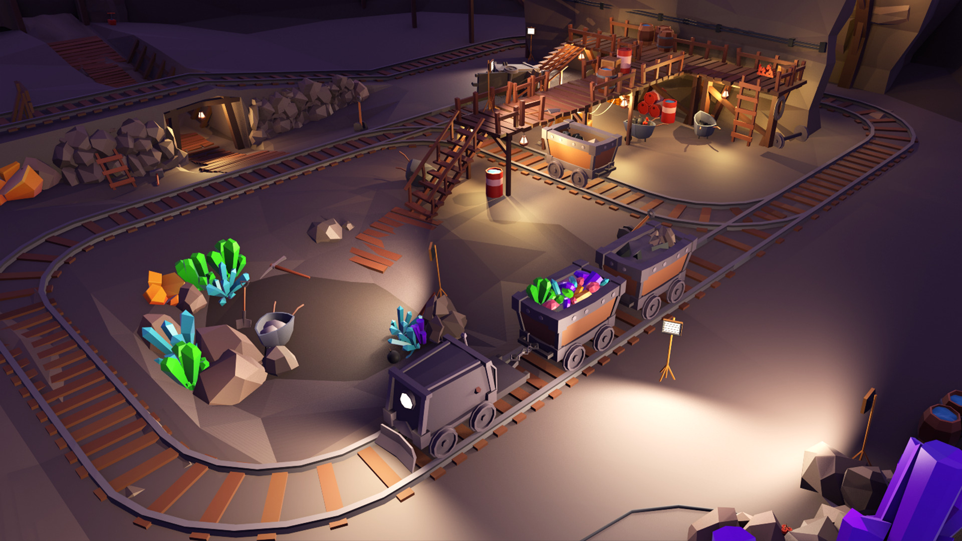 LowPoly Stylized Mining Asset Low-poly 3D model_7