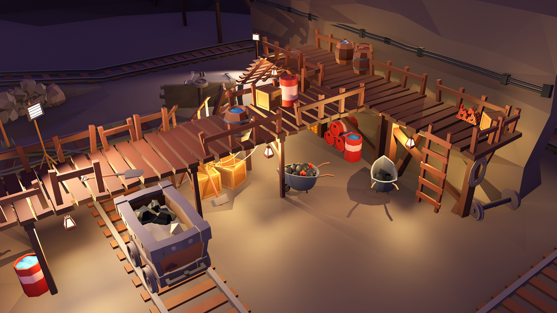 LowPoly Stylized Mining Asset Low-poly 3D model_9