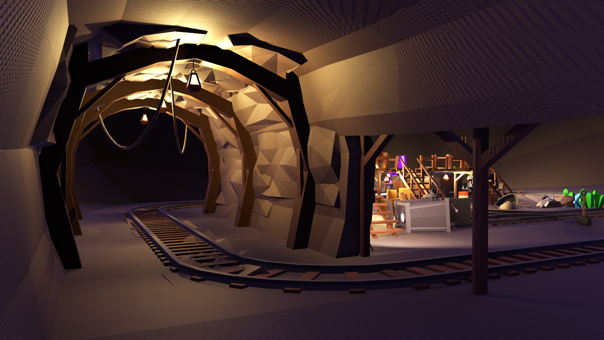 LowPoly Stylized Mining Asset Low-poly 3D model_10