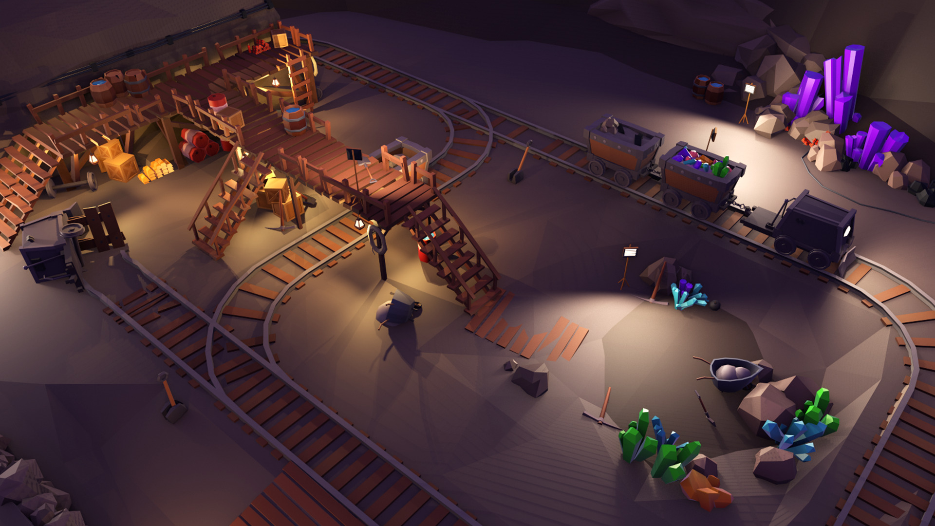 LowPoly Stylized Mining Asset Low-poly 3D model_6