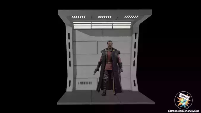 Star Wars Nevarro Imperial Base Corridor  for action figures 3D print model