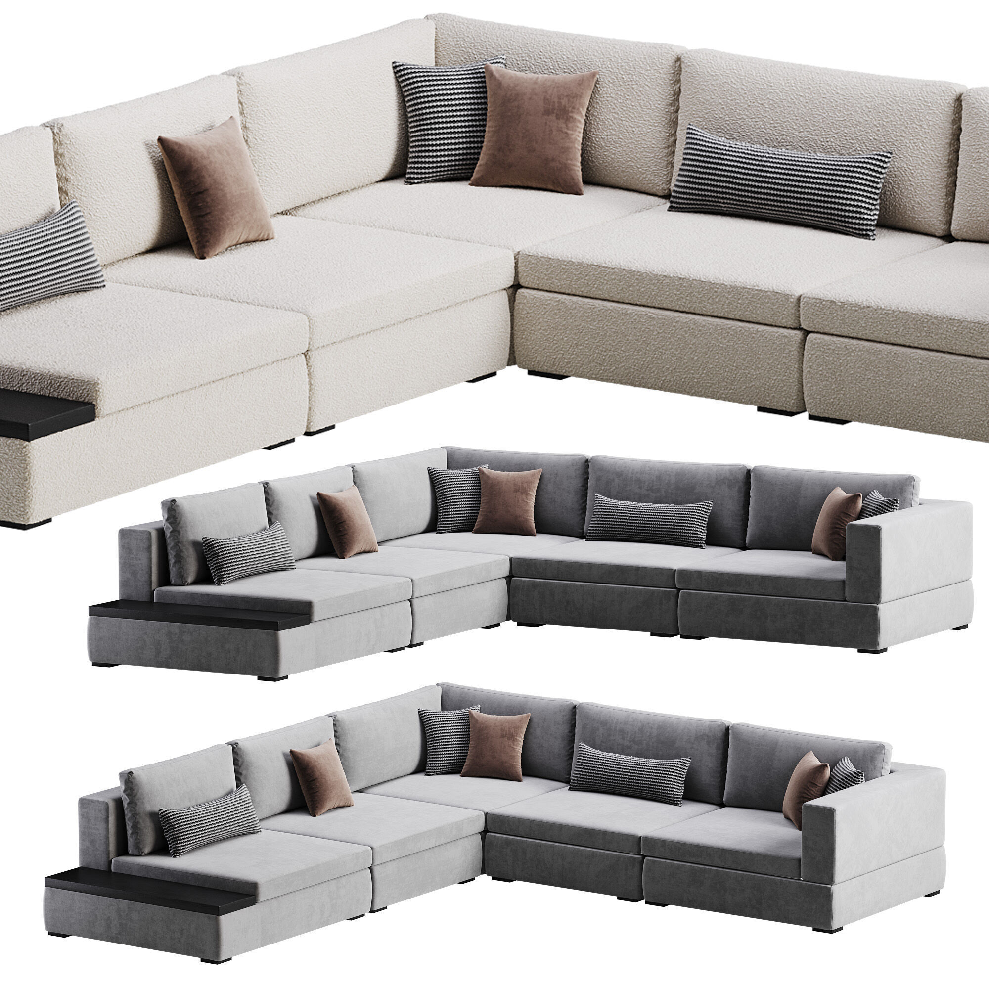The Hunker Down Modular Sofa 3D model_2