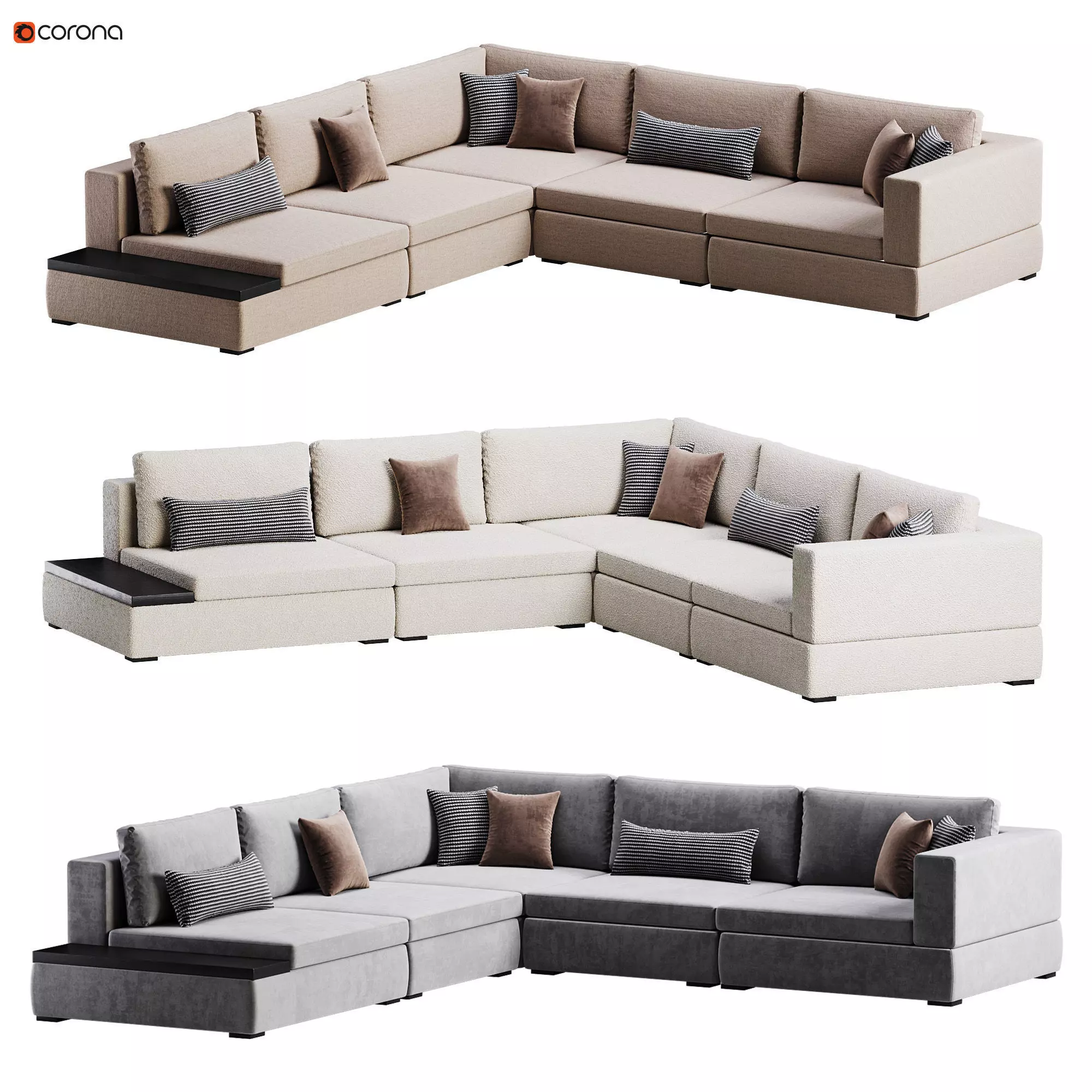 The Hunker Down Modular Sofa 3D model_0