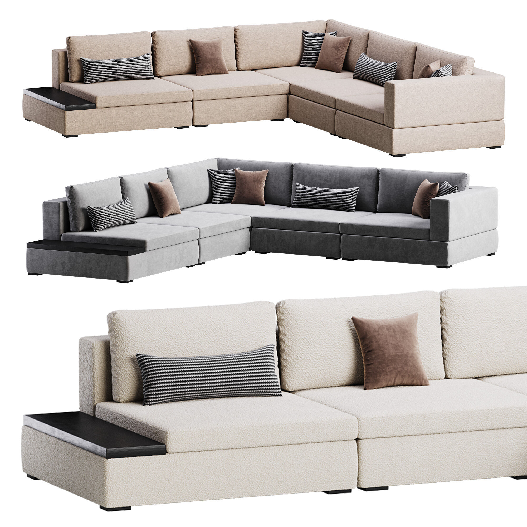 The Hunker Down Modular Sofa 3D model_1