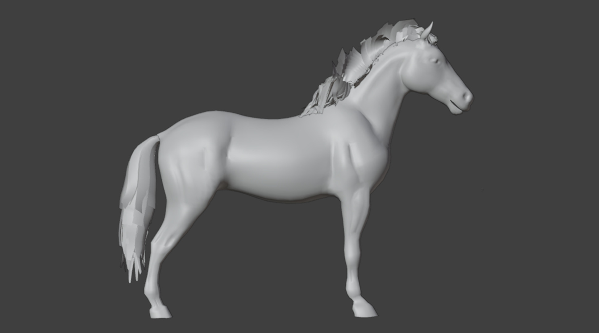 3D Model - Stylized Horse Low-poly 3D model_10