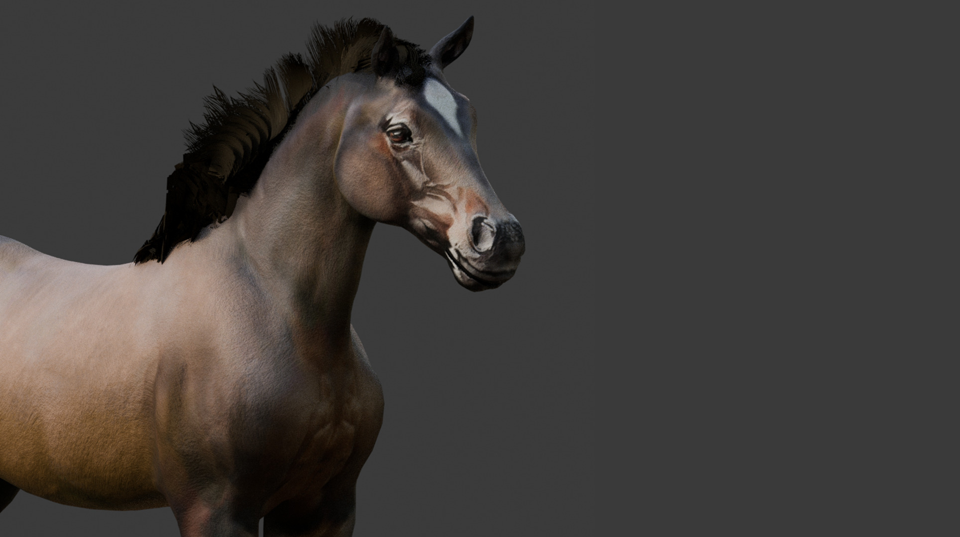 3D Model - Stylized Horse Low-poly 3D model_3
