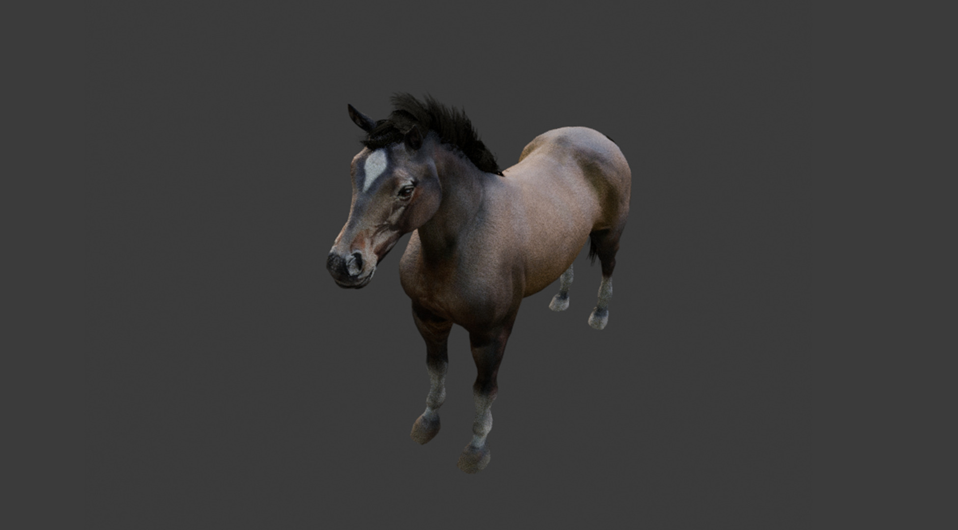 3D Model - Stylized Horse Low-poly 3D model_6