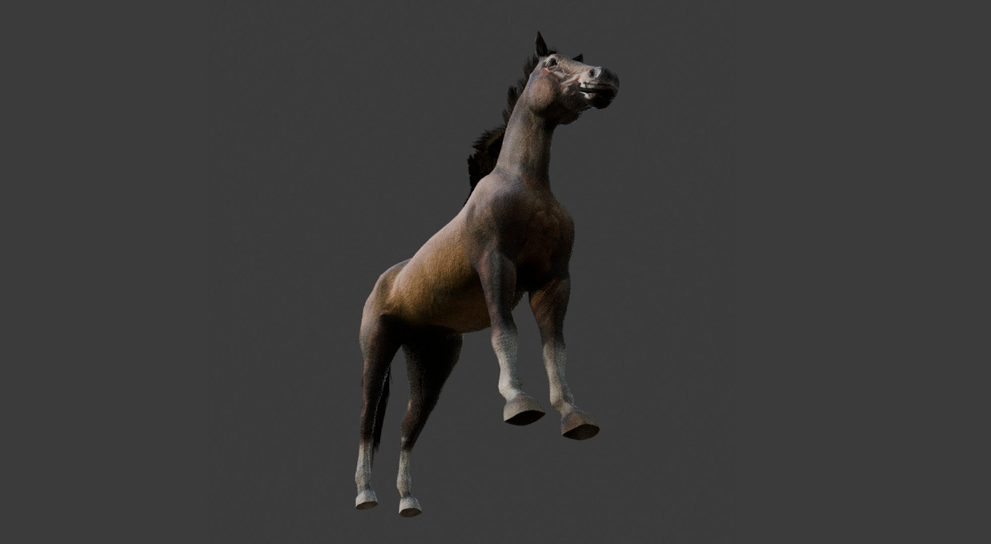 3D Model - Stylized Horse Low-poly 3D model_7