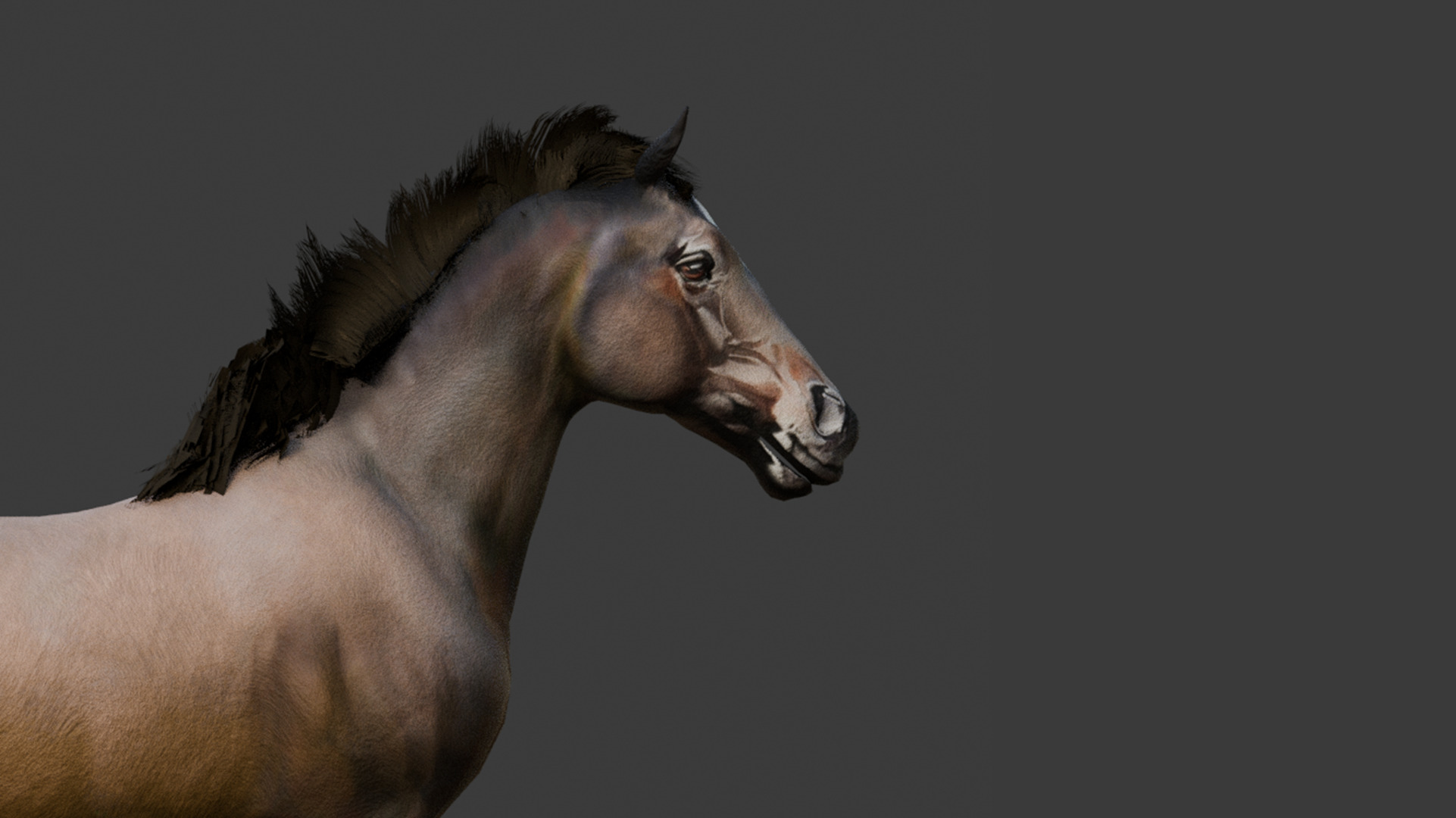 3D Model - Stylized Horse Low-poly 3D model_5