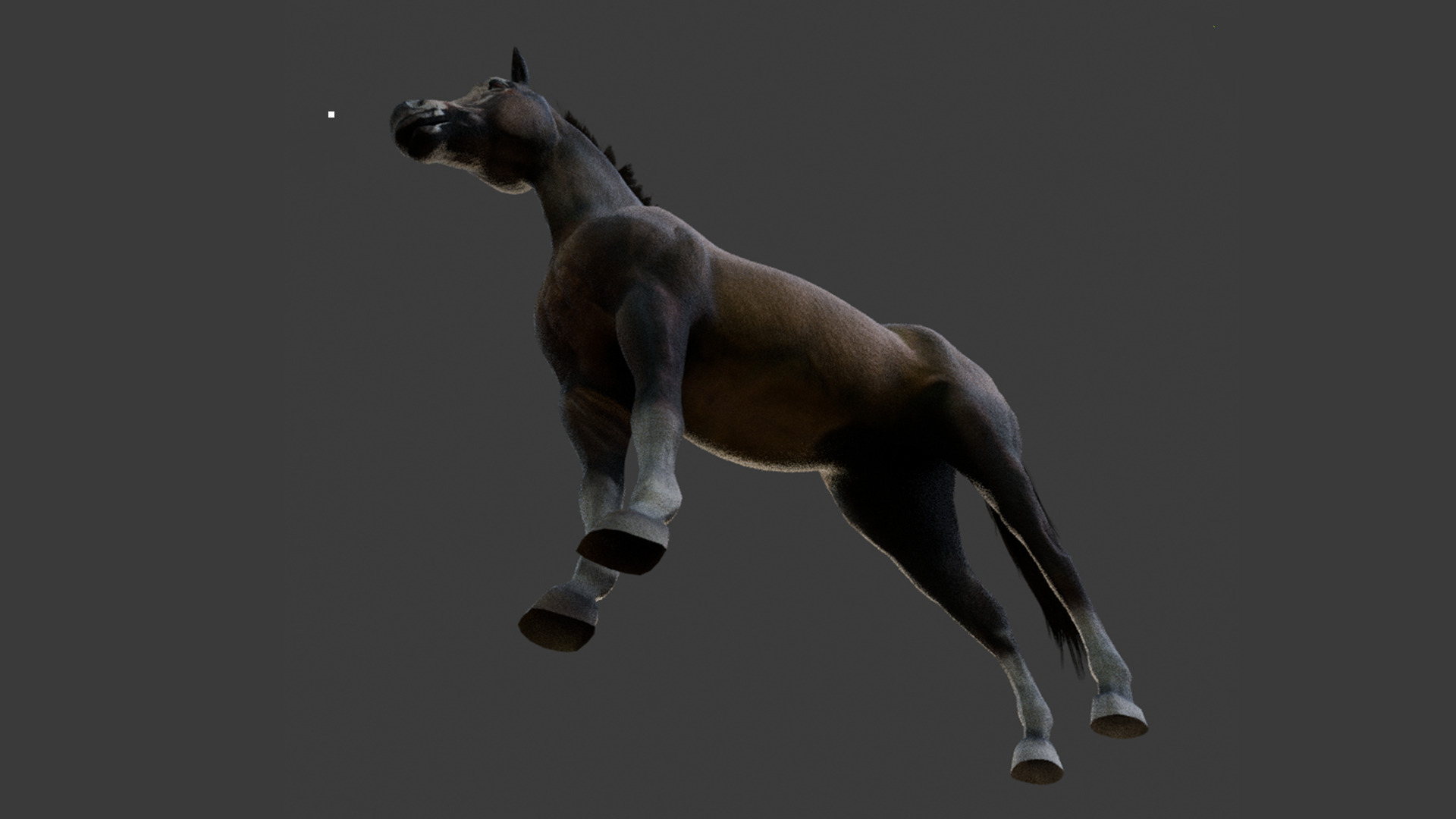 3D Model - Stylized Horse Low-poly 3D model_8