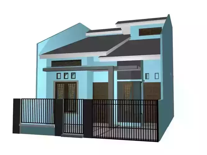 Little House Blue 3D model