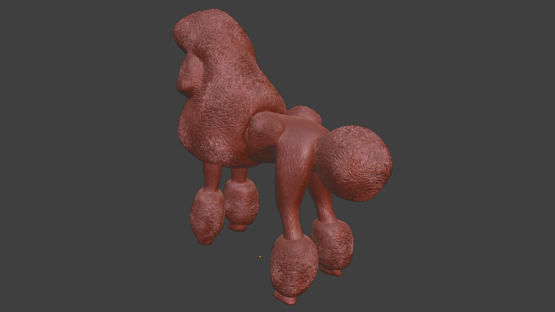 Realistic Poodle Dog Pet 3D print model_9