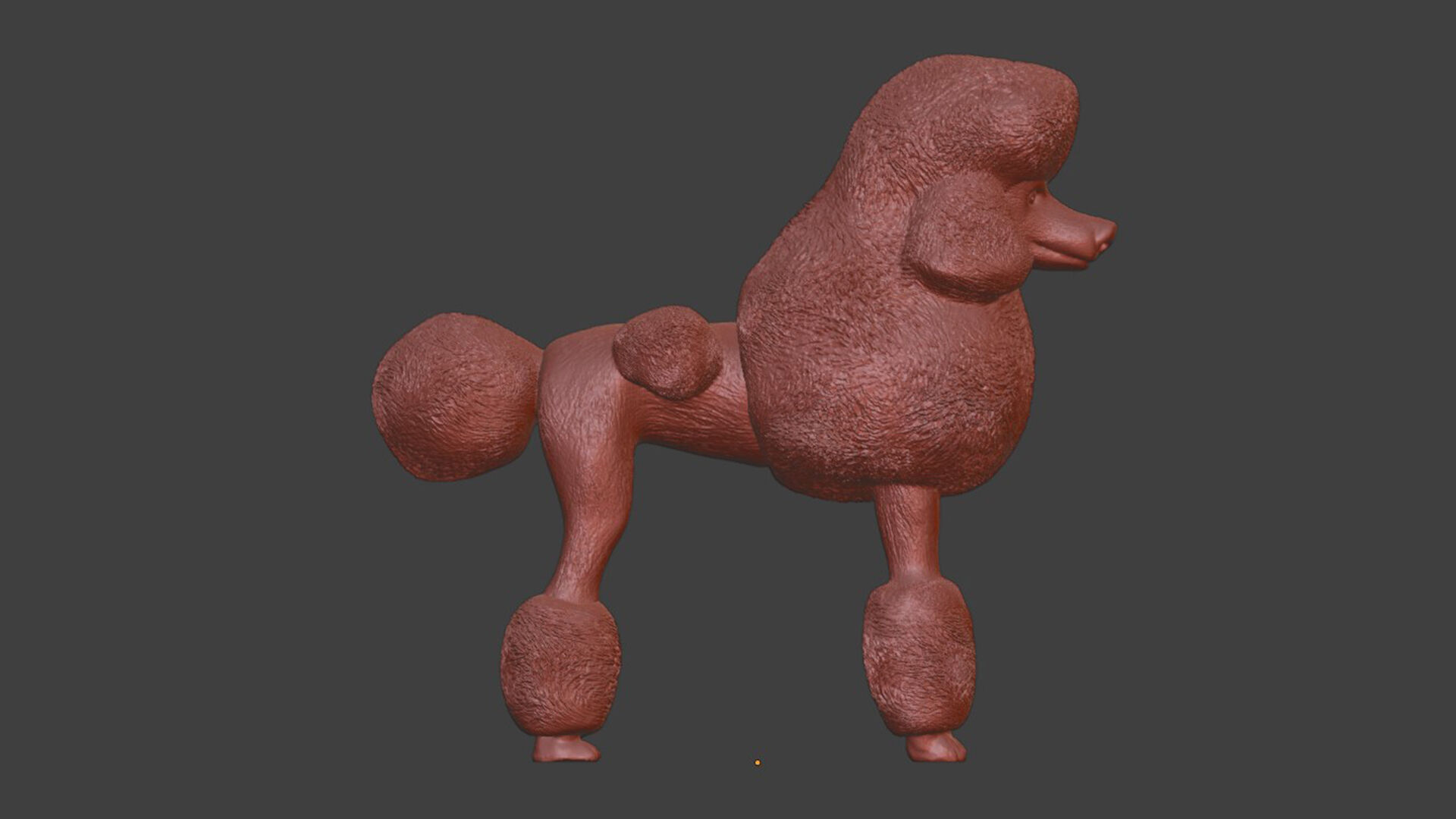 Realistic Poodle Dog Pet 3D print model_7