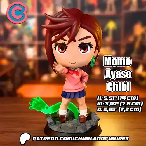 Momo Ayase - Chibi Figure from DanDaDan Anime 3D print model