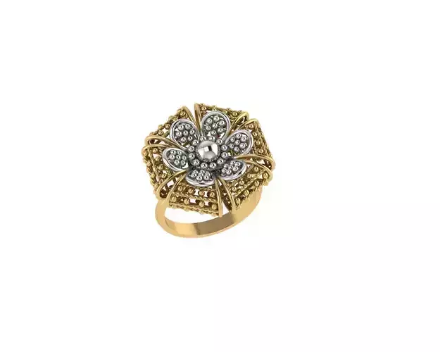 Filigree Rose Rings