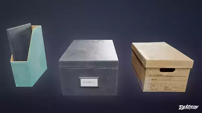 SUBURBS - Office Supplies Set 01 - LOW POLY AND NANITE Low-poly 3D model