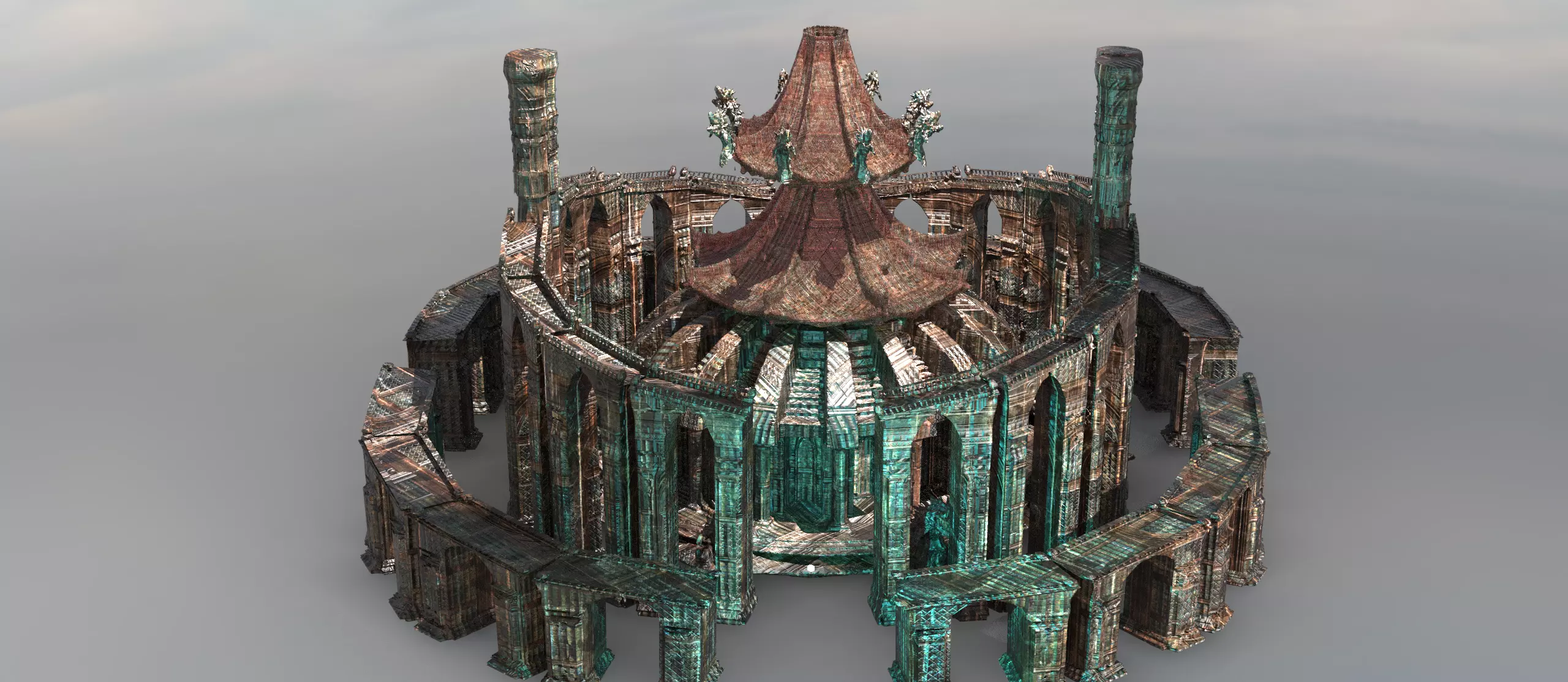 Dragon Master Garden bridge 3D model_0