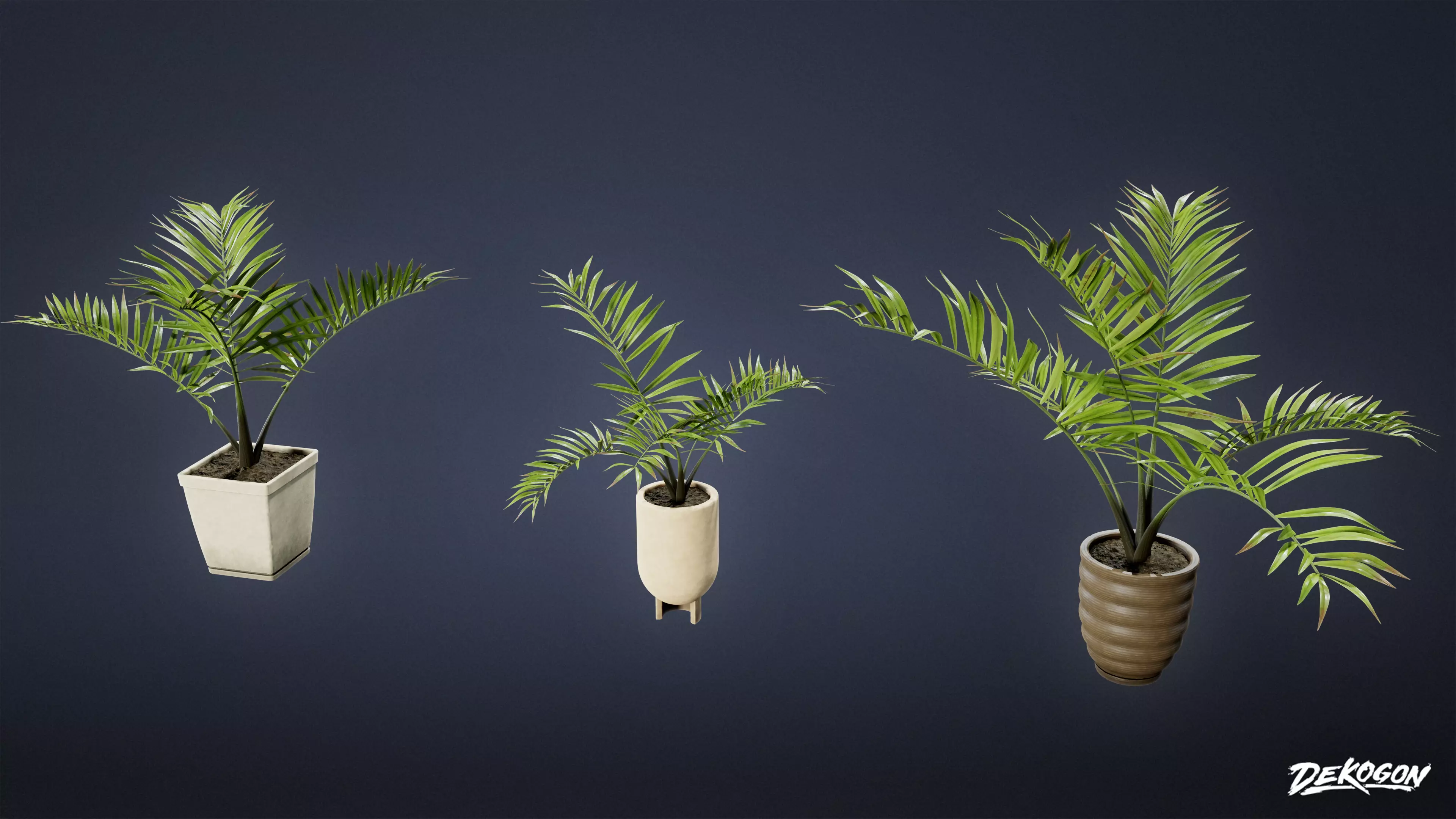 SUBURBS - Palm Tree House 01 - LOW POLY AND NANITE Low-poly 3D model_0