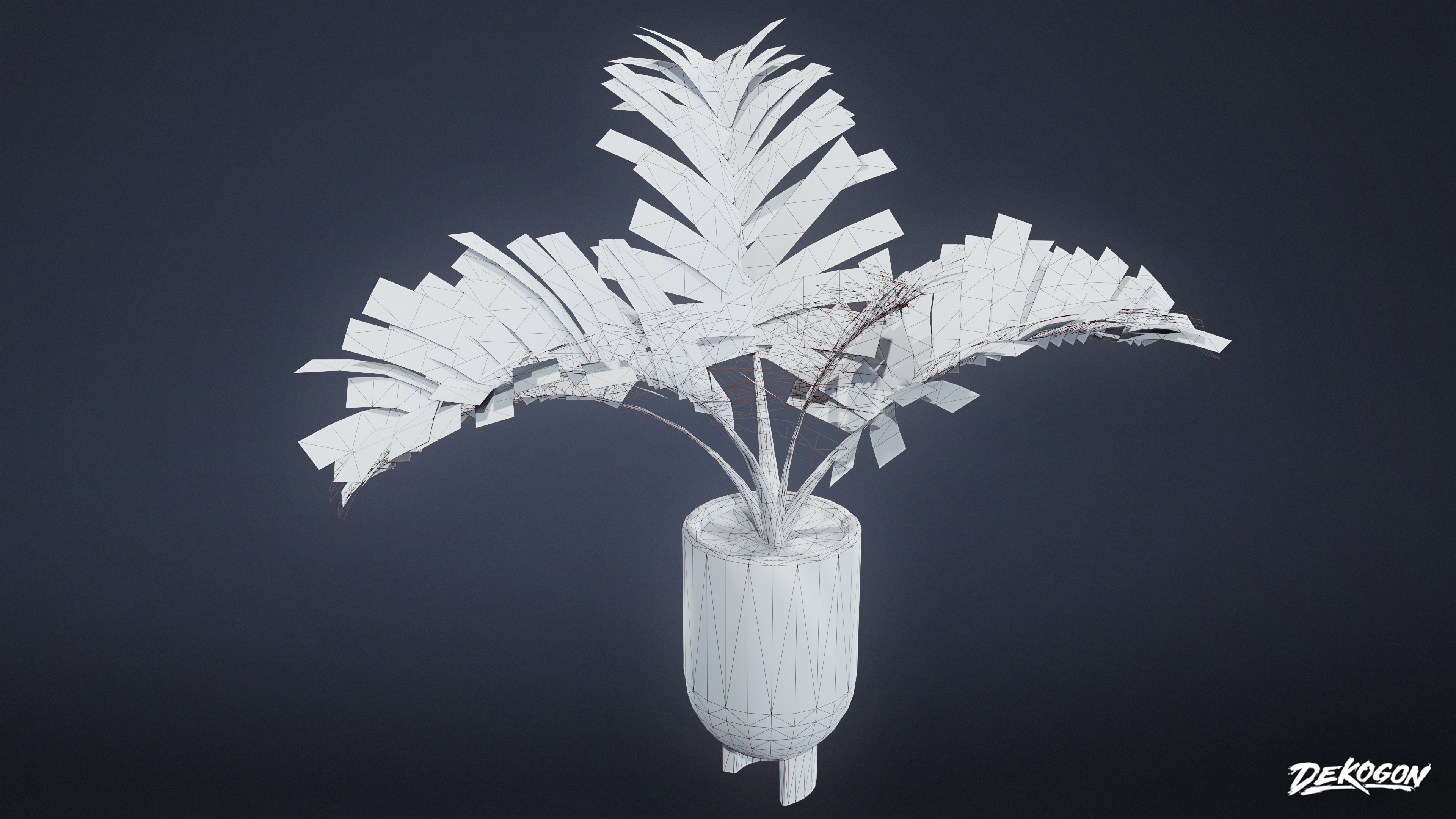 SUBURBS - Palm Tree House 01 - LOW POLY AND NANITE Low-poly 3D model_6